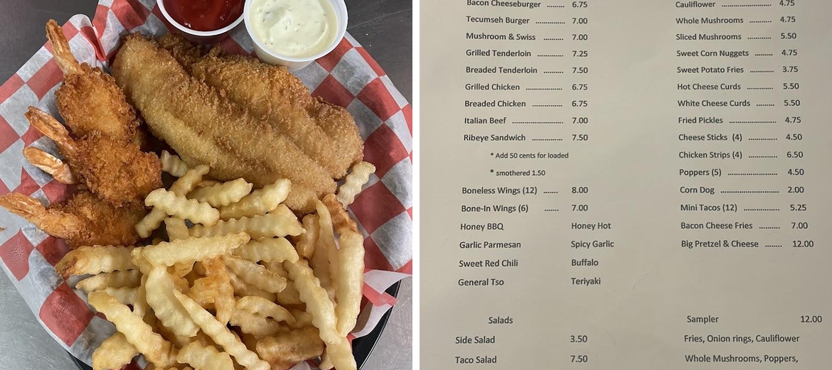 Tecumseh Tavern Menu